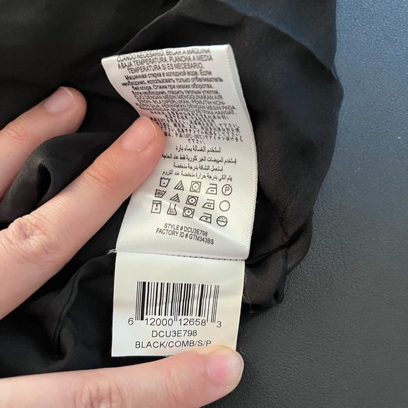 NWT BCBGeneration Black Pattern Polyester Light Skirt Size S - Picture 7 of 11